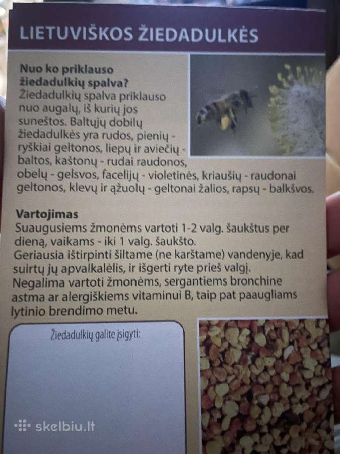 Bičių Žiedadulkės 500g 2026m. - nuotraukos Nr. 4