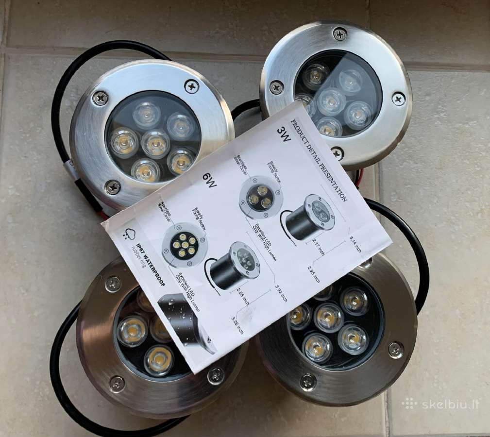 LED Grindinis lauko šviestuvas, kompl. 4 vnt.
