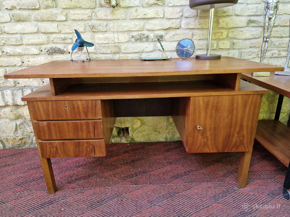 Vintažinis mid century rašomasis stalas - nuotraukos Nr. 4
