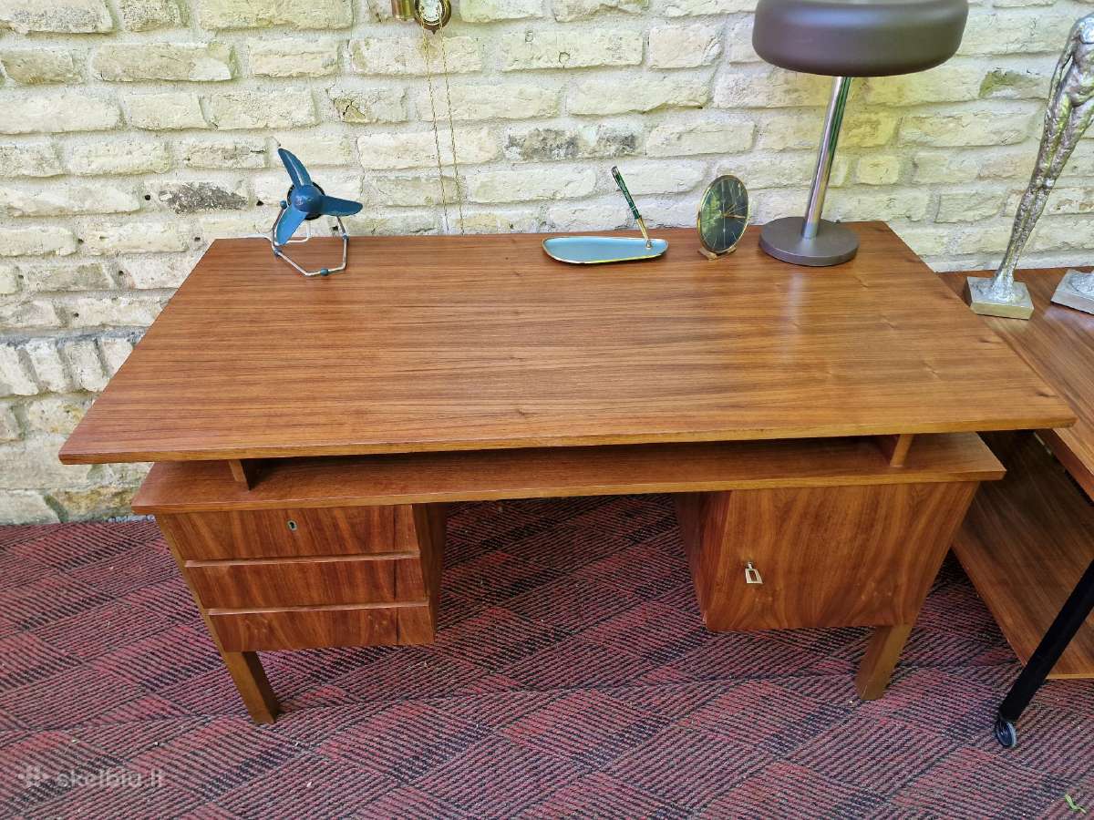 Vintažinis mid century rašomasis stalas - nuotraukos Nr. 7
