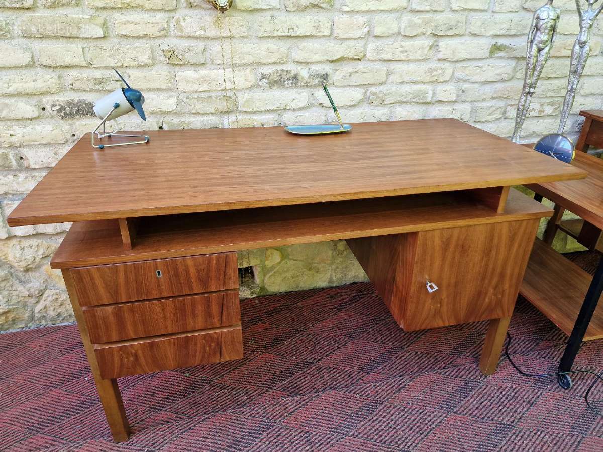 Vintažinis mid century rašomasis stalas - nuotraukos Nr. 14