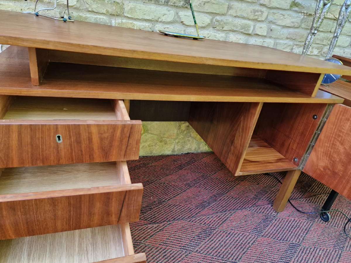 Vintažinis mid century rašomasis stalas - nuotraukos Nr. 15