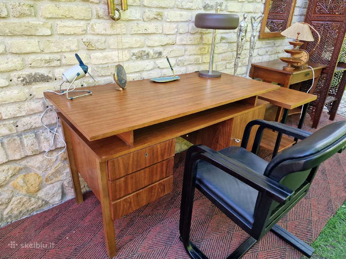 Vintažinis mid century rašomasis stalas - nuotraukos Nr. 18