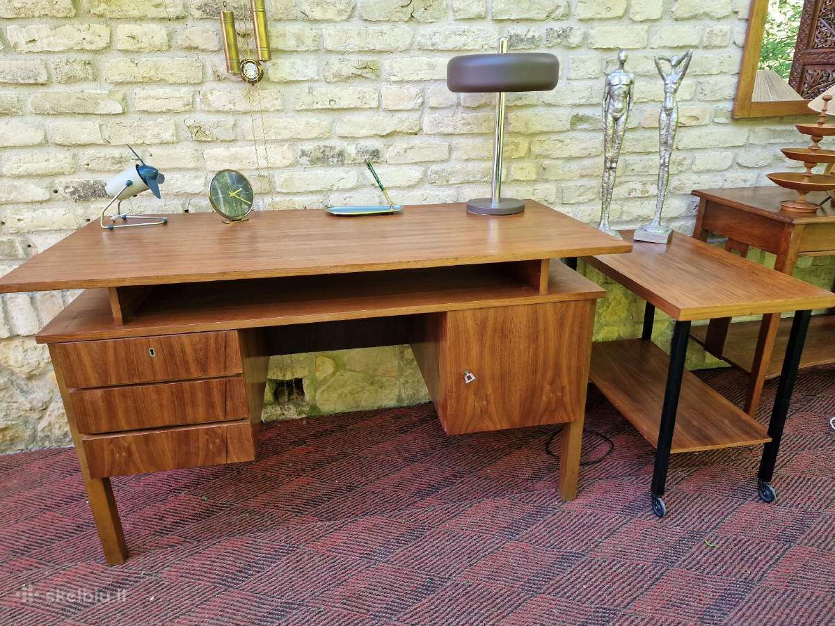 Vintažinis mid century rašomasis stalas - nuotraukos Nr. 19
