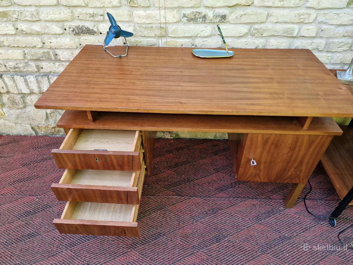 Vintažinis mid century rašomasis stalas - nuotraukos Nr. 20
