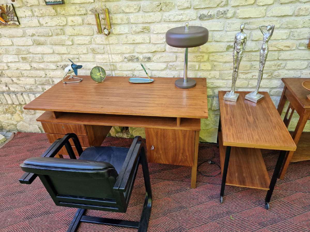 Vintažinis mid century rašomasis stalas - nuotraukos Nr. 21
