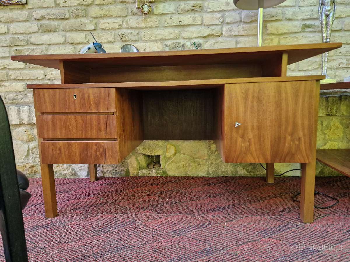 Vintažinis mid century rašomasis stalas - nuotraukos Nr. 29