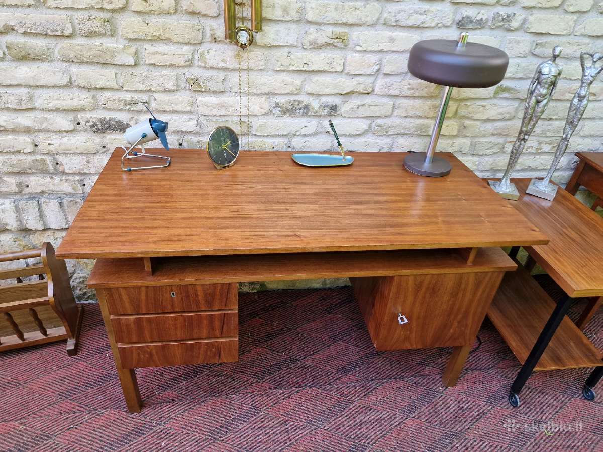 Vintažinis mid century rašomasis stalas - nuotraukos Nr. 32