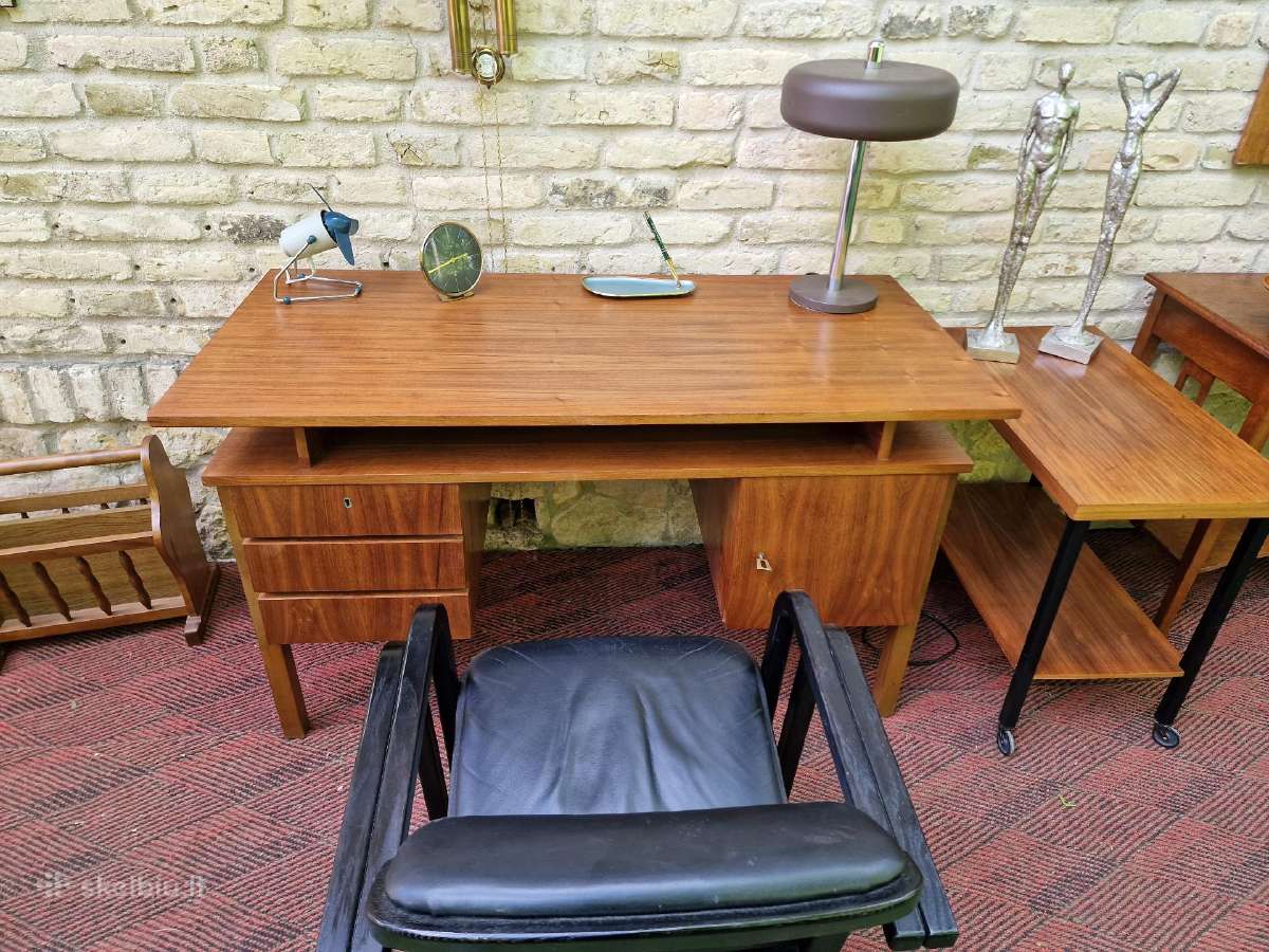 Vintažinis mid century rašomasis stalas - nuotraukos Nr. 33