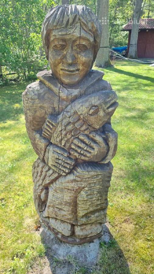 Medinė lauko skulptūra iš ąžuolo 155cm
