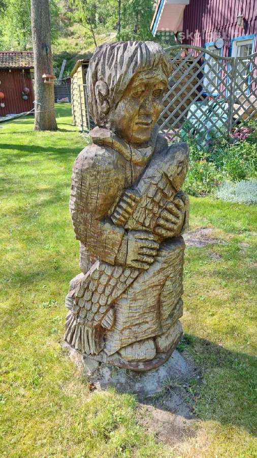 Medinė lauko skulptūra iš ąžuolo 155cm - nuotraukos Nr. 3