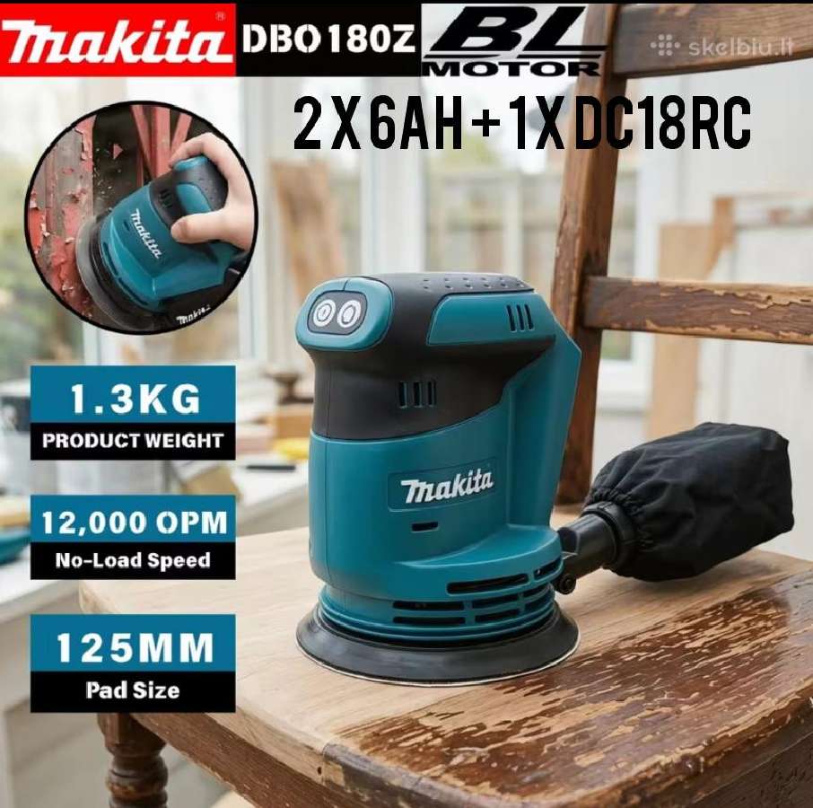 Makita Dbo180z +2x 6av + greitas pakrovėjas - nuotraukos Nr. 2