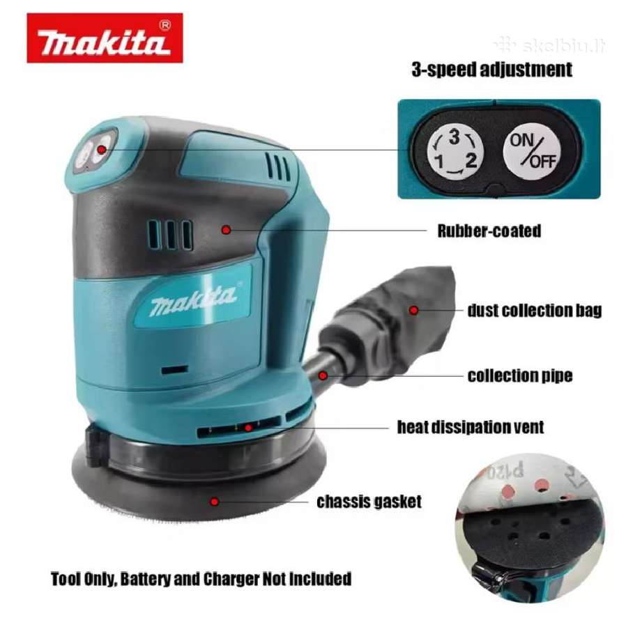 Makita Dbo180z +2x 6av + greitas pakrovėjas - nuotraukos Nr. 3