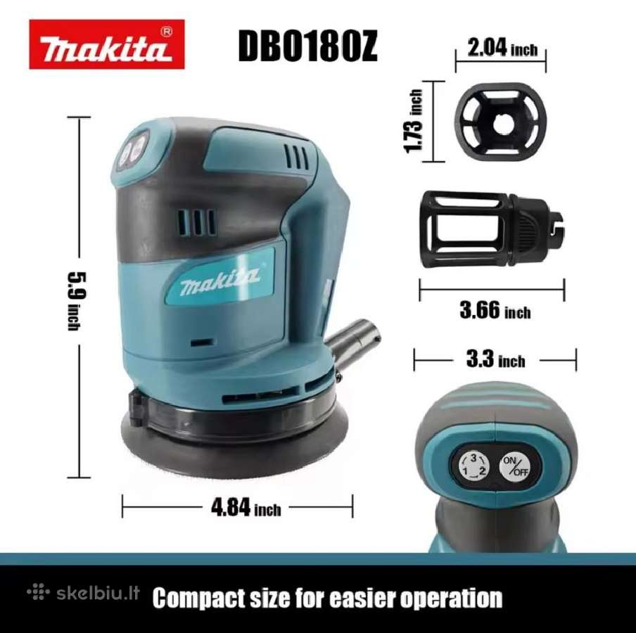 Makita Dbo180z +2x 6av + greitas pakrovėjas - nuotraukos Nr. 4