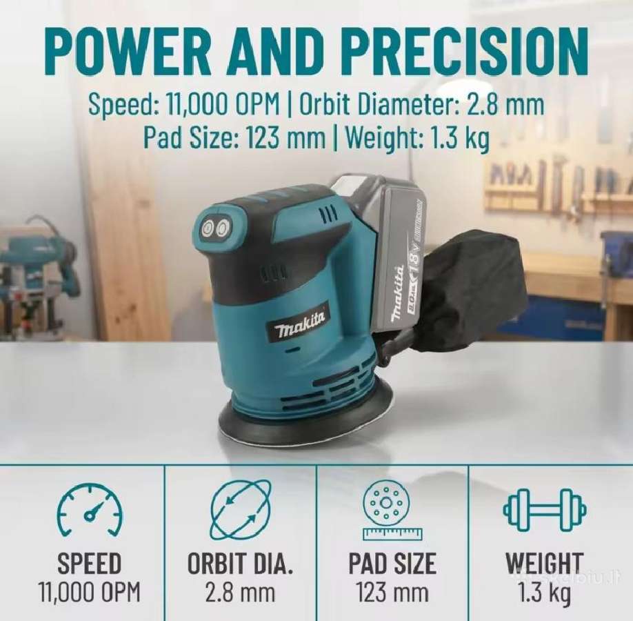 Makita Dbo180z +2x 6av + greitas pakrovėjas - nuotraukos Nr. 11