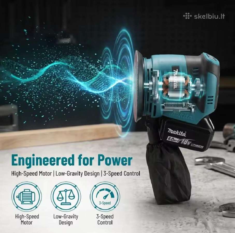 Makita Dbo180z +2x 6av + greitas pakrovėjas - nuotraukos Nr. 12