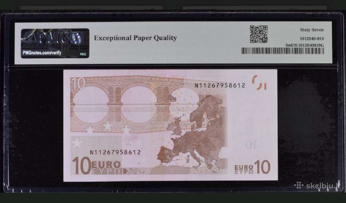 2002 10 euru pmg67 - nuotraukos Nr. 2