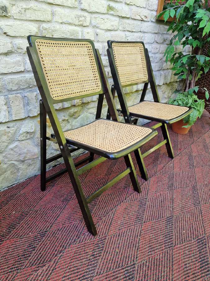 Vintažinės mid century sulankstomos kėdės - nuotraukos Nr. 2