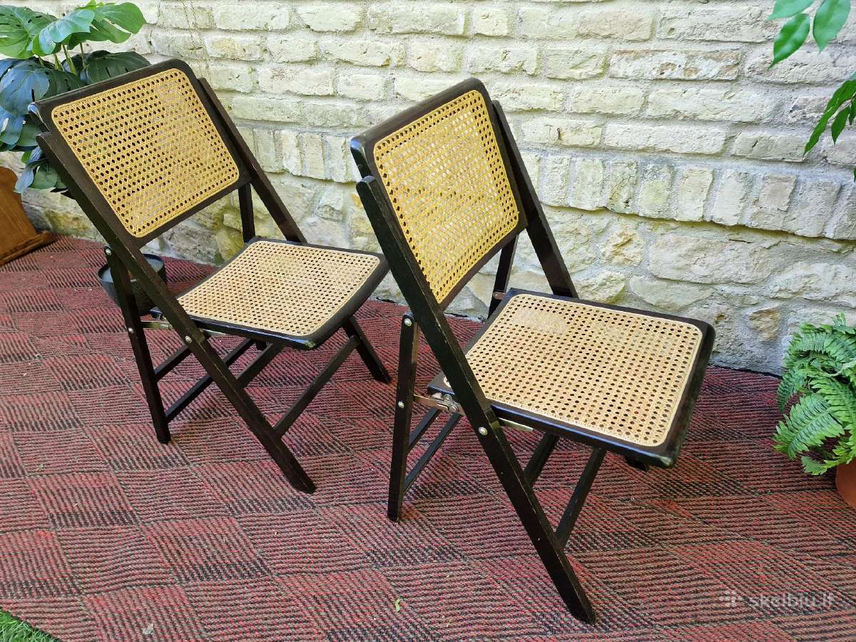 Vintažinės mid century sulankstomos kėdės - nuotraukos Nr. 6