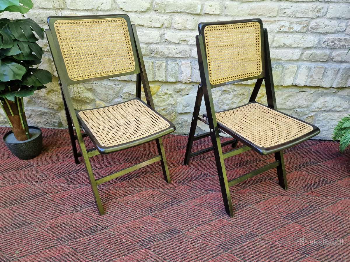 Vintažinės mid century sulankstomos kėdės - nuotraukos Nr. 8
