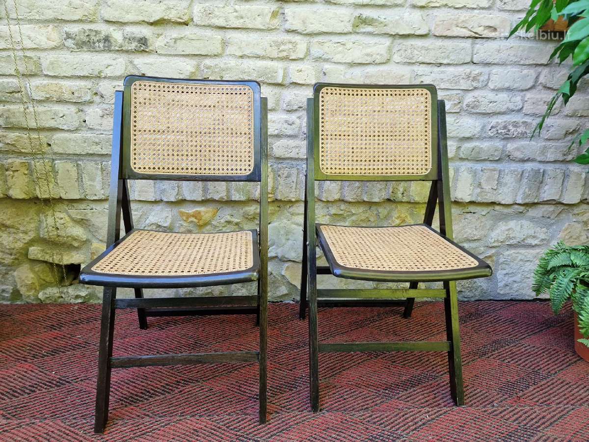 Vintažinės mid century sulankstomos kėdės - nuotraukos Nr. 11