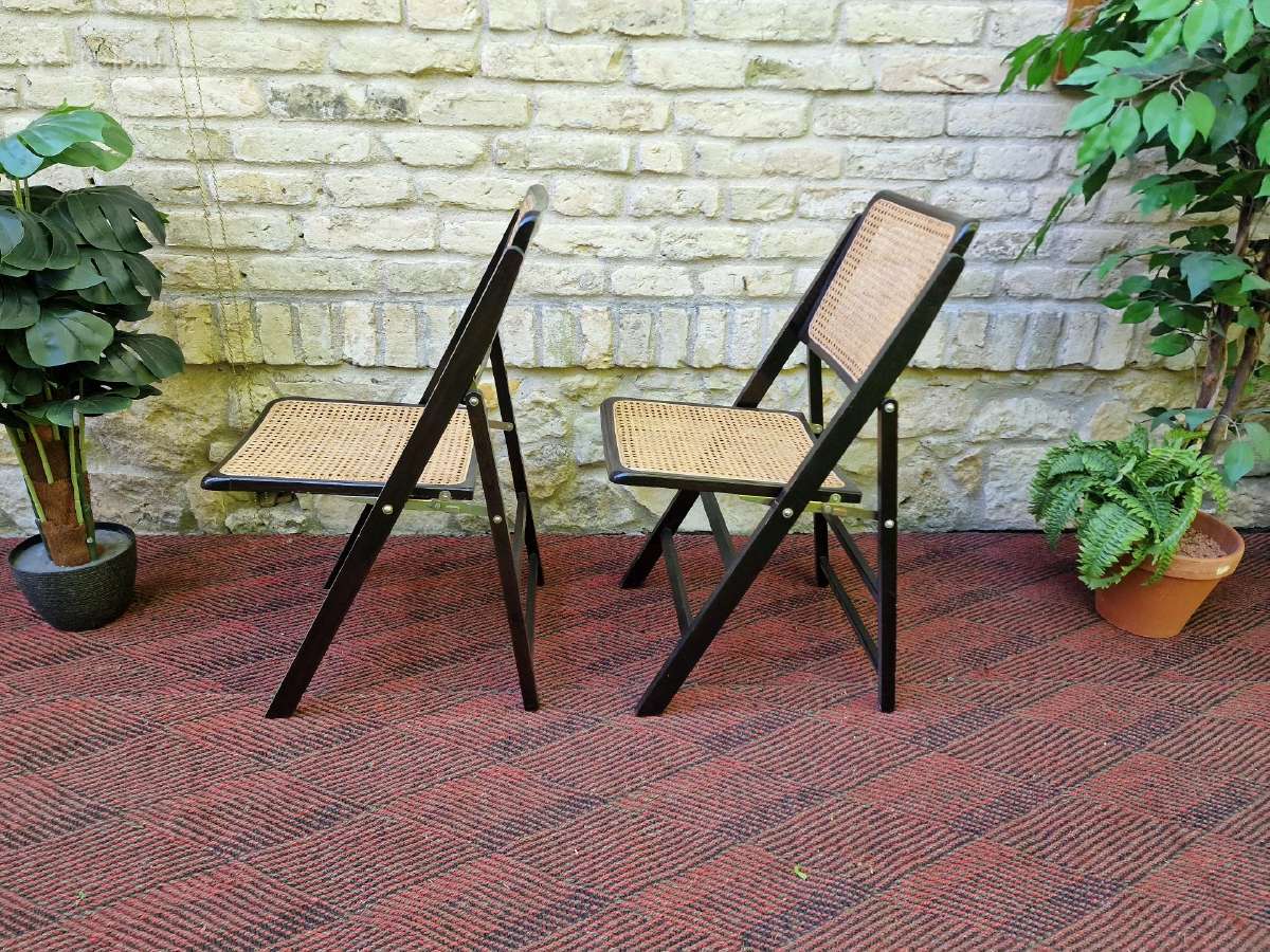 Vintažinės mid century sulankstomos kėdės - nuotraukos Nr. 13
