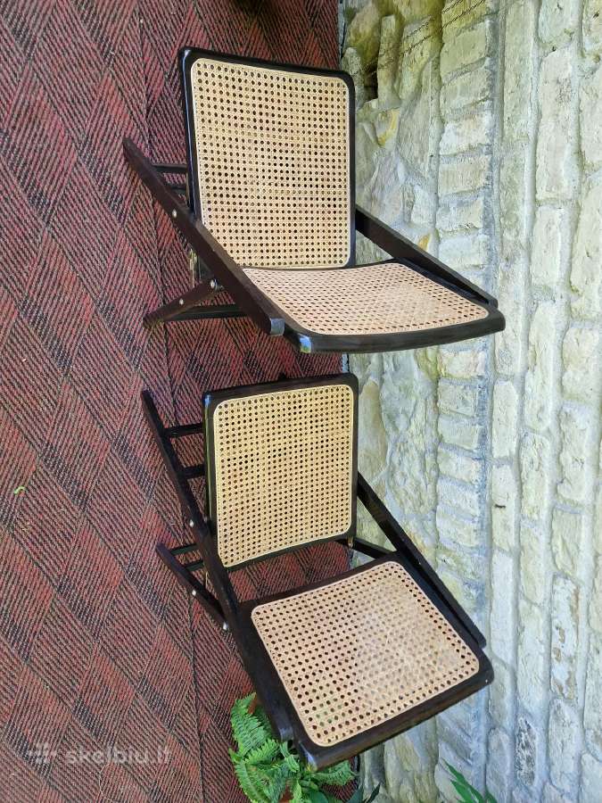 Vintažinės mid century sulankstomos kėdės - nuotraukos Nr. 15