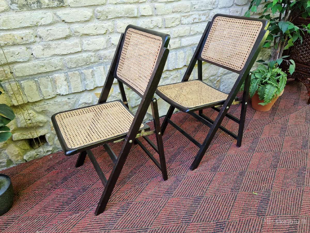 Vintažinės mid century sulankstomos kėdės - nuotraukos Nr. 17