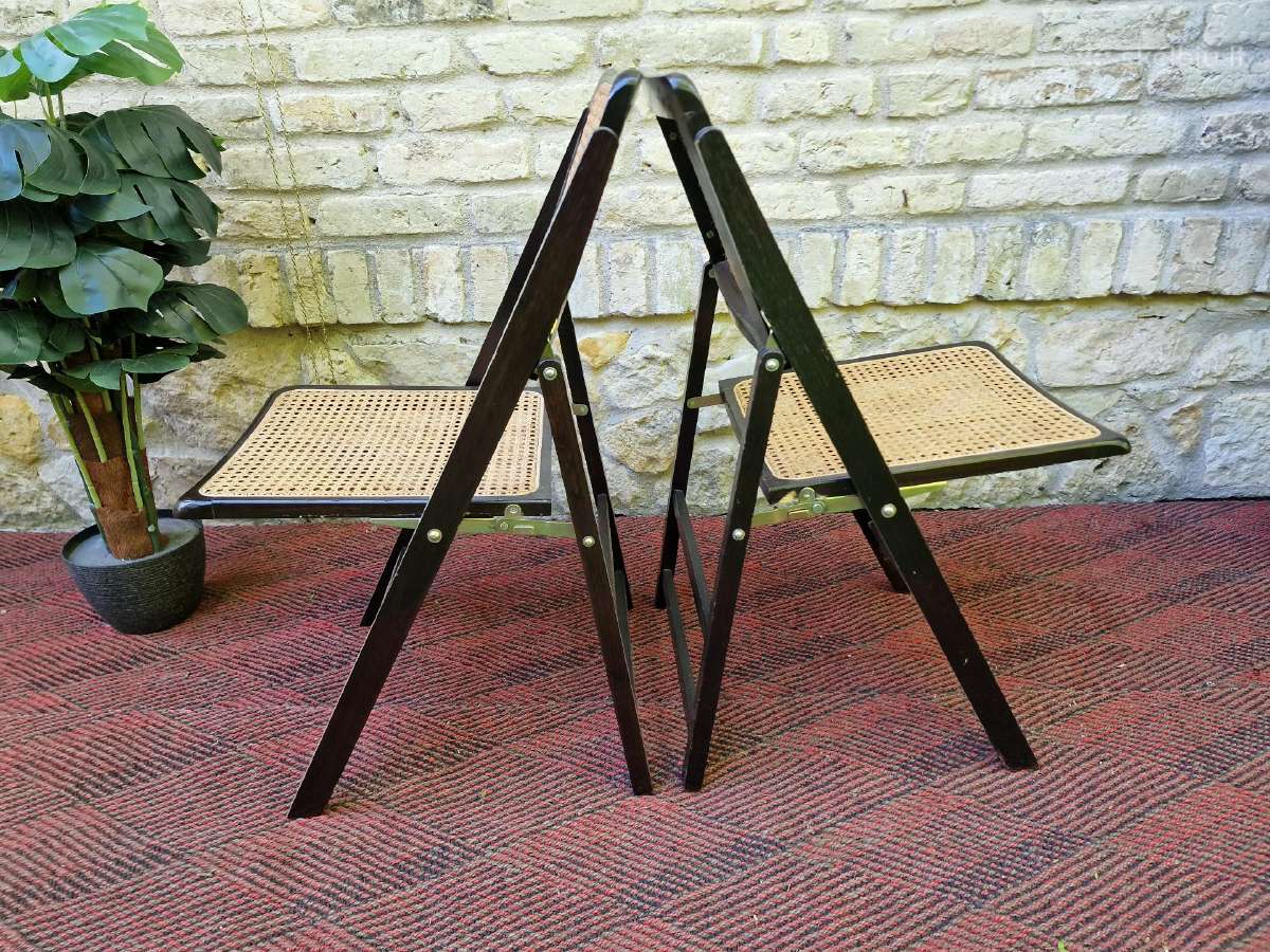 Vintažinės mid century sulankstomos kėdės - nuotraukos Nr. 21