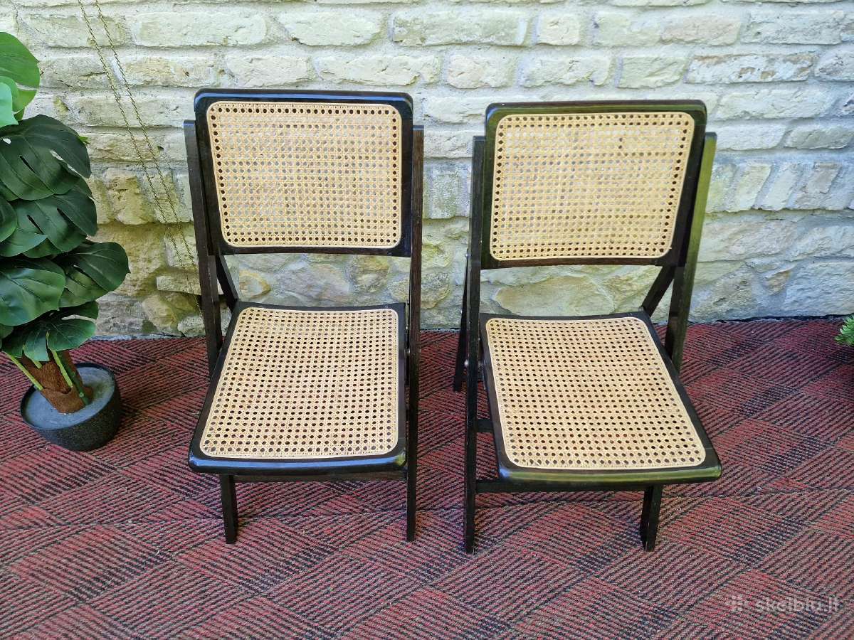 Vintažinės mid century sulankstomos kėdės - nuotraukos Nr. 23