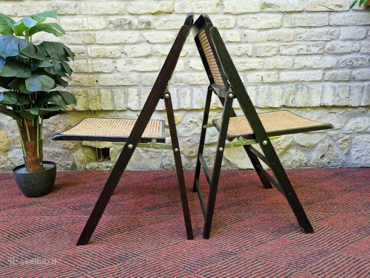 Vintažinės mid century sulankstomos kėdės - nuotraukos Nr. 24