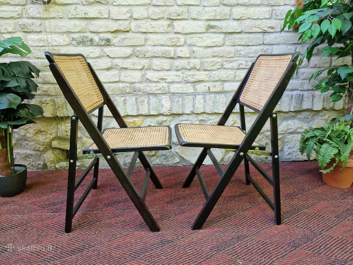 Vintažinės mid century sulankstomos kėdės - nuotraukos Nr. 27
