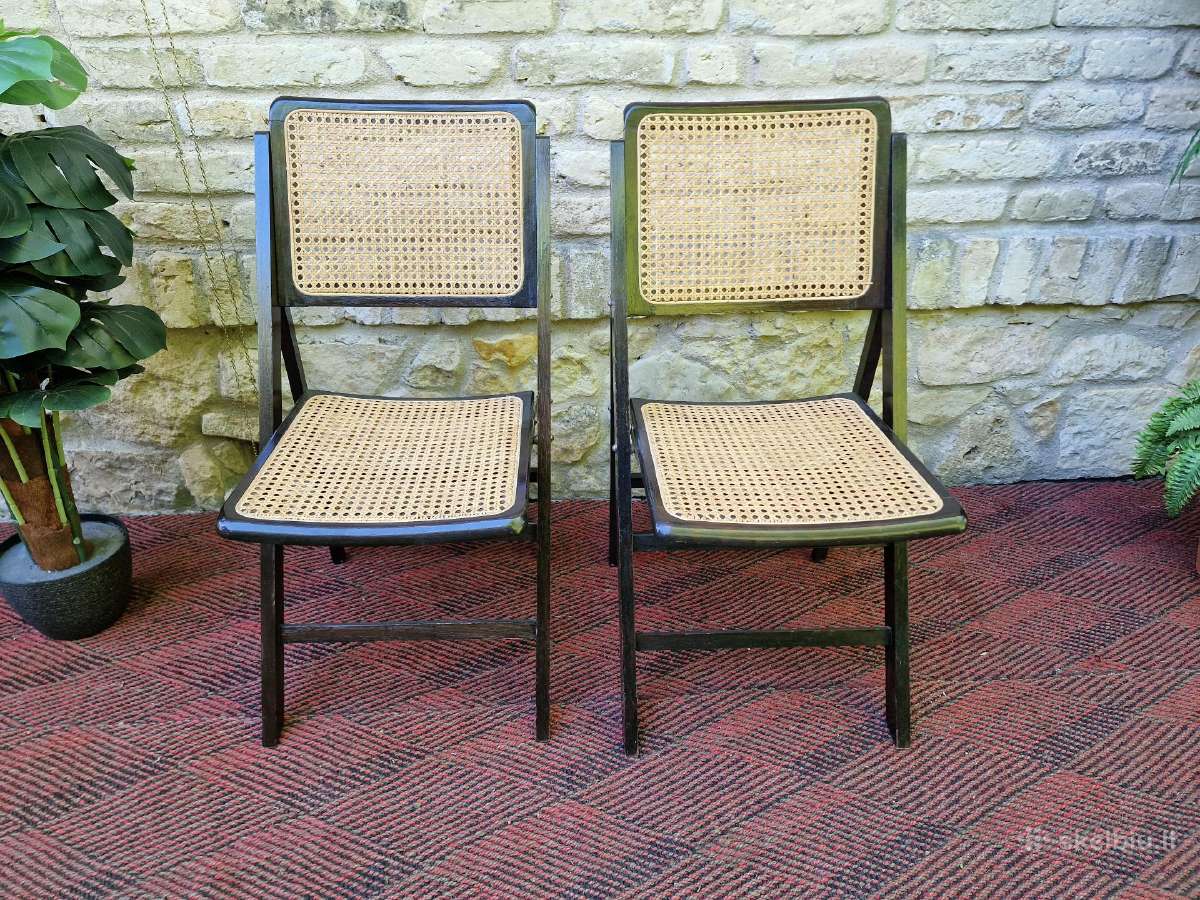 Vintažinės mid century sulankstomos kėdės - nuotraukos Nr. 29