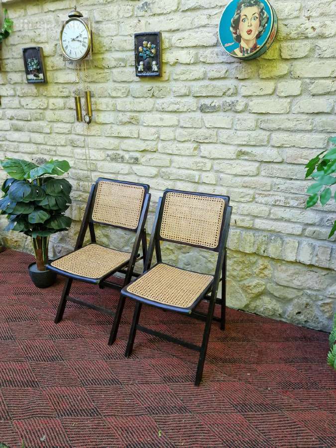 Vintažinės mid century sulankstomos kėdės - nuotraukos Nr. 31