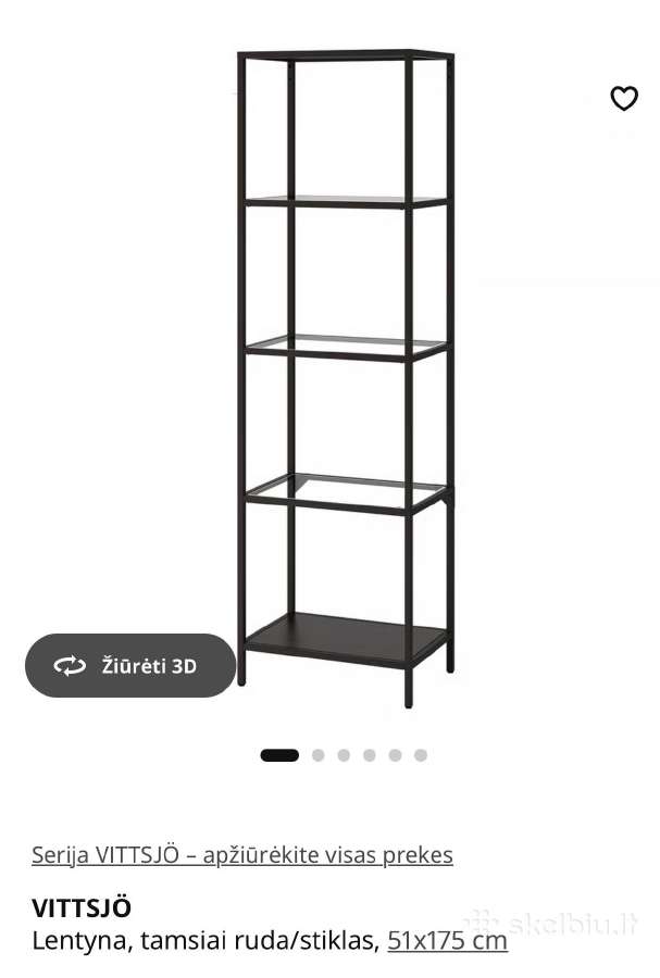 Lentynos 2vnt. Su stiklo