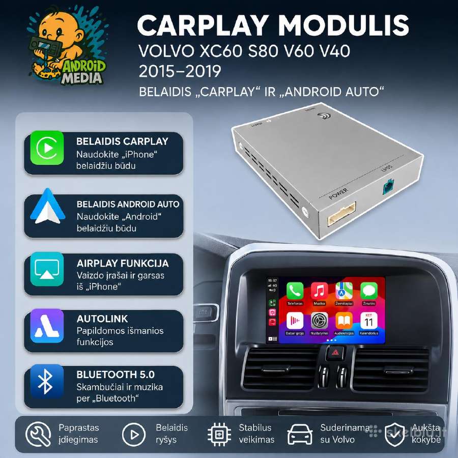 Volvo XC60 S60 V40 V60 Carplay / Android Auto
