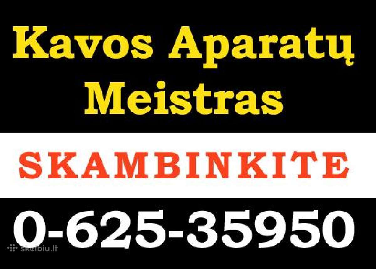 Kavos aparatų remontas Be Tarpininkų 100% ®