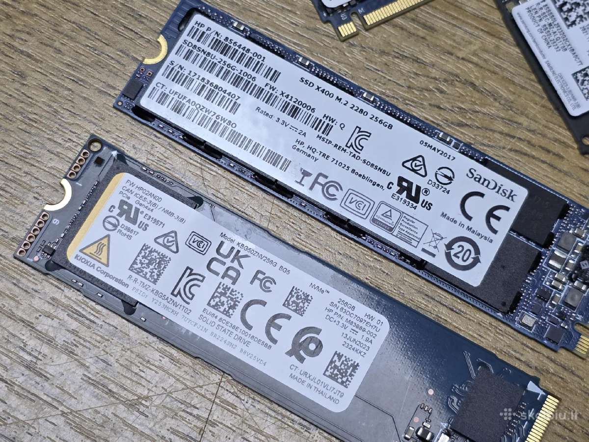 256gb M.2 SSD 2242 42mm Pcie 3.0 x4 Nvme 2280 - nuotraukos Nr. 2