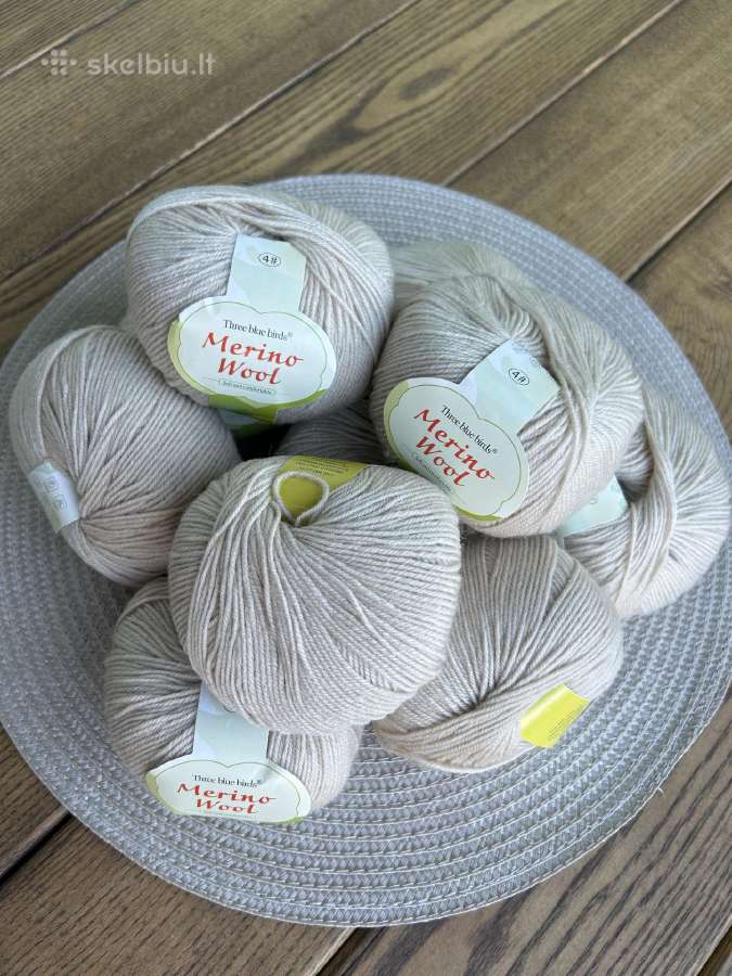 Beige merino vilnelė