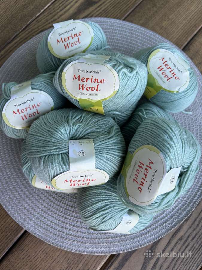 Mėtinė merino vilnelė