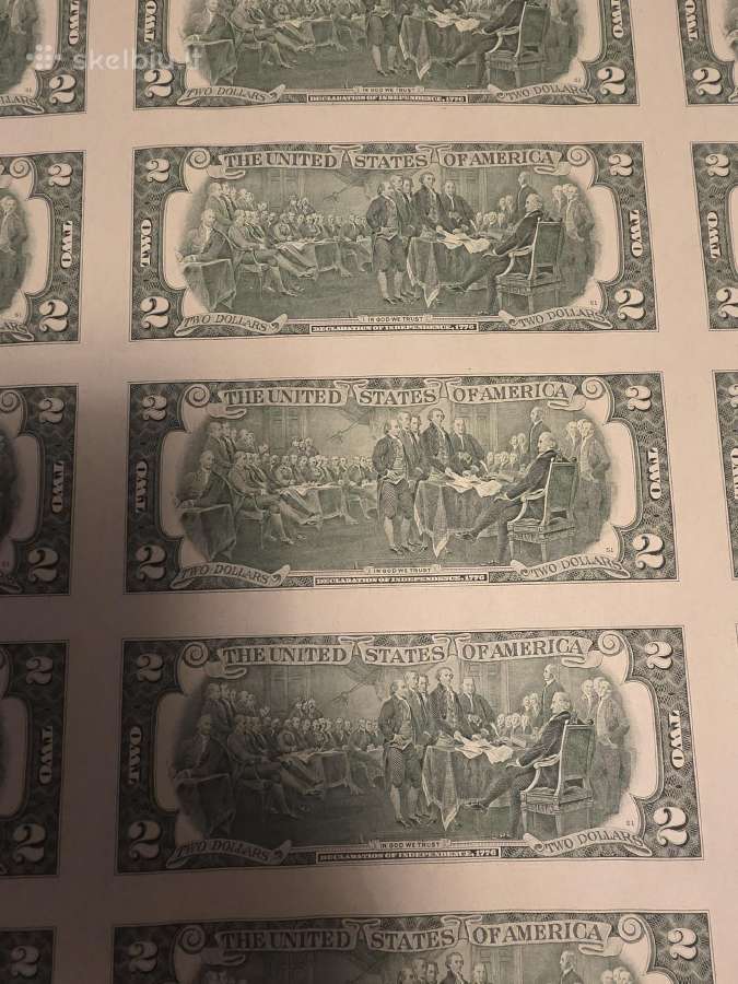 Banknotai 32vnt vienas lapas. Originalūs - nuotraukos Nr. 3