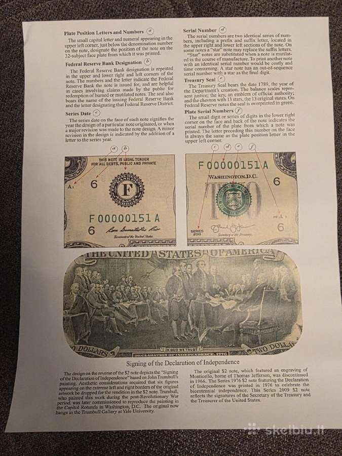 Banknotai 32vnt vienas lapas. Originalūs - nuotraukos Nr. 7