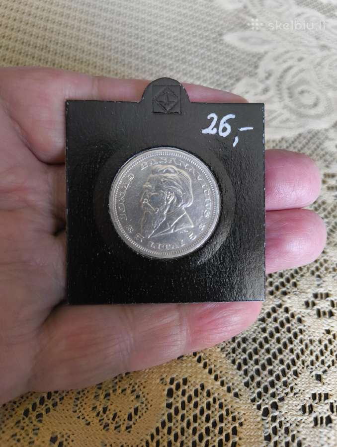 5 Litai 1936 m - Originalas. Sidabras, Gero Stovio