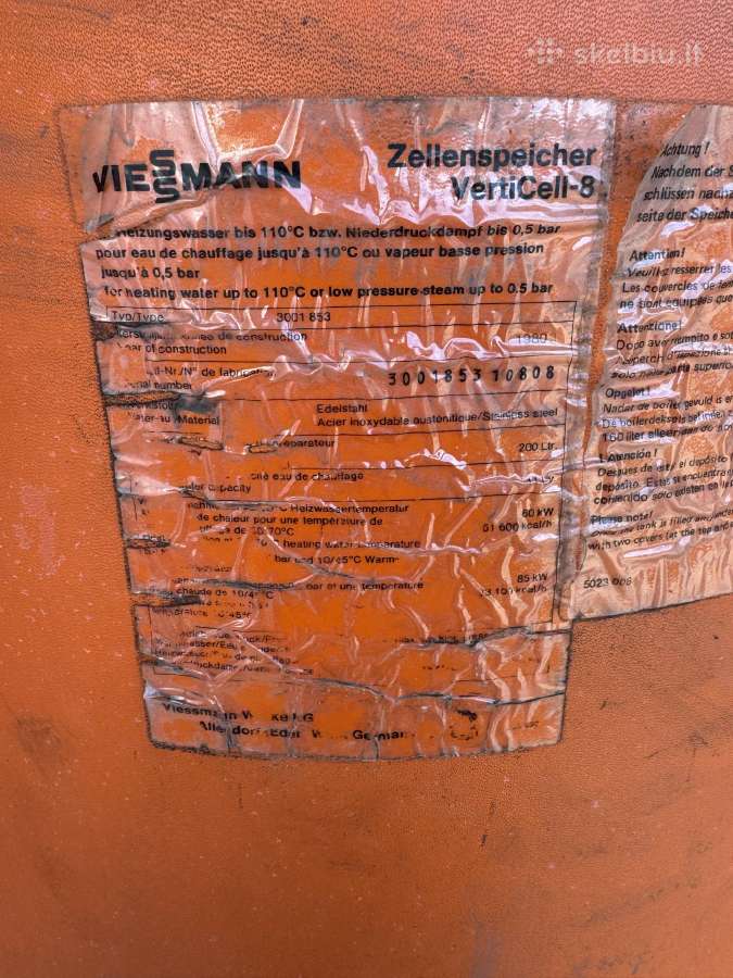 Parduodamas 200 litrų nerūdijančio plieno boileris - nuotraukos Nr. 2