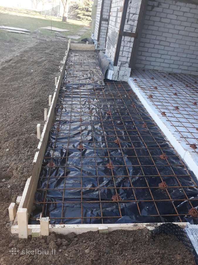Pagrindų paruošimas betonavimui, betonavimas - nuotraukos Nr. 17