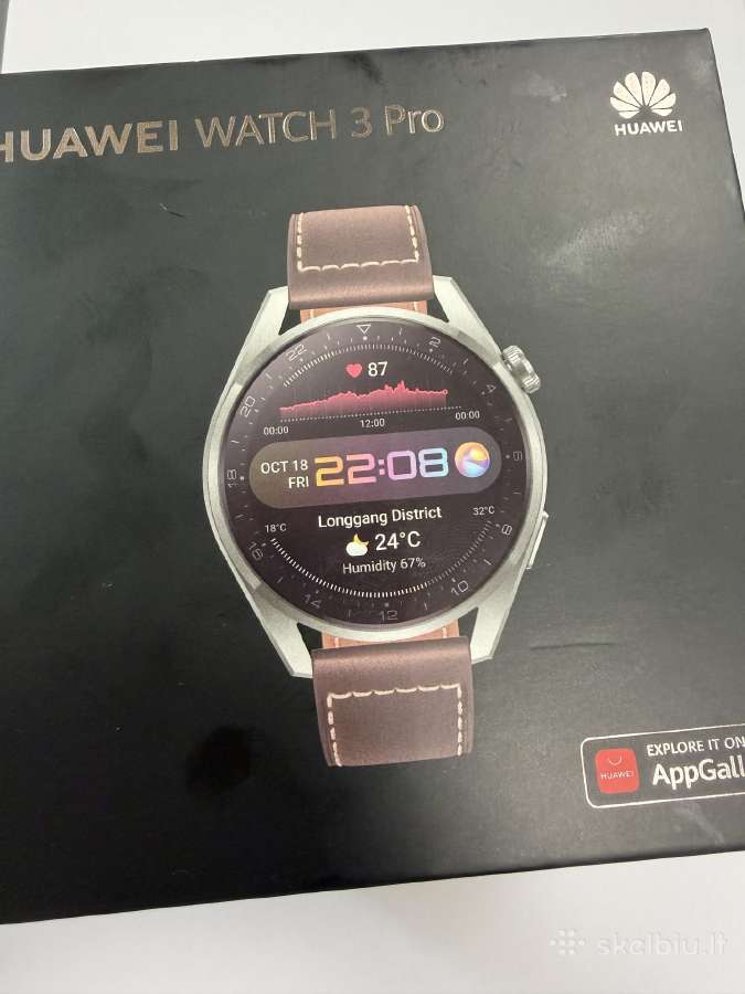 Huawei Watch 3 Pro pilnas komplektas