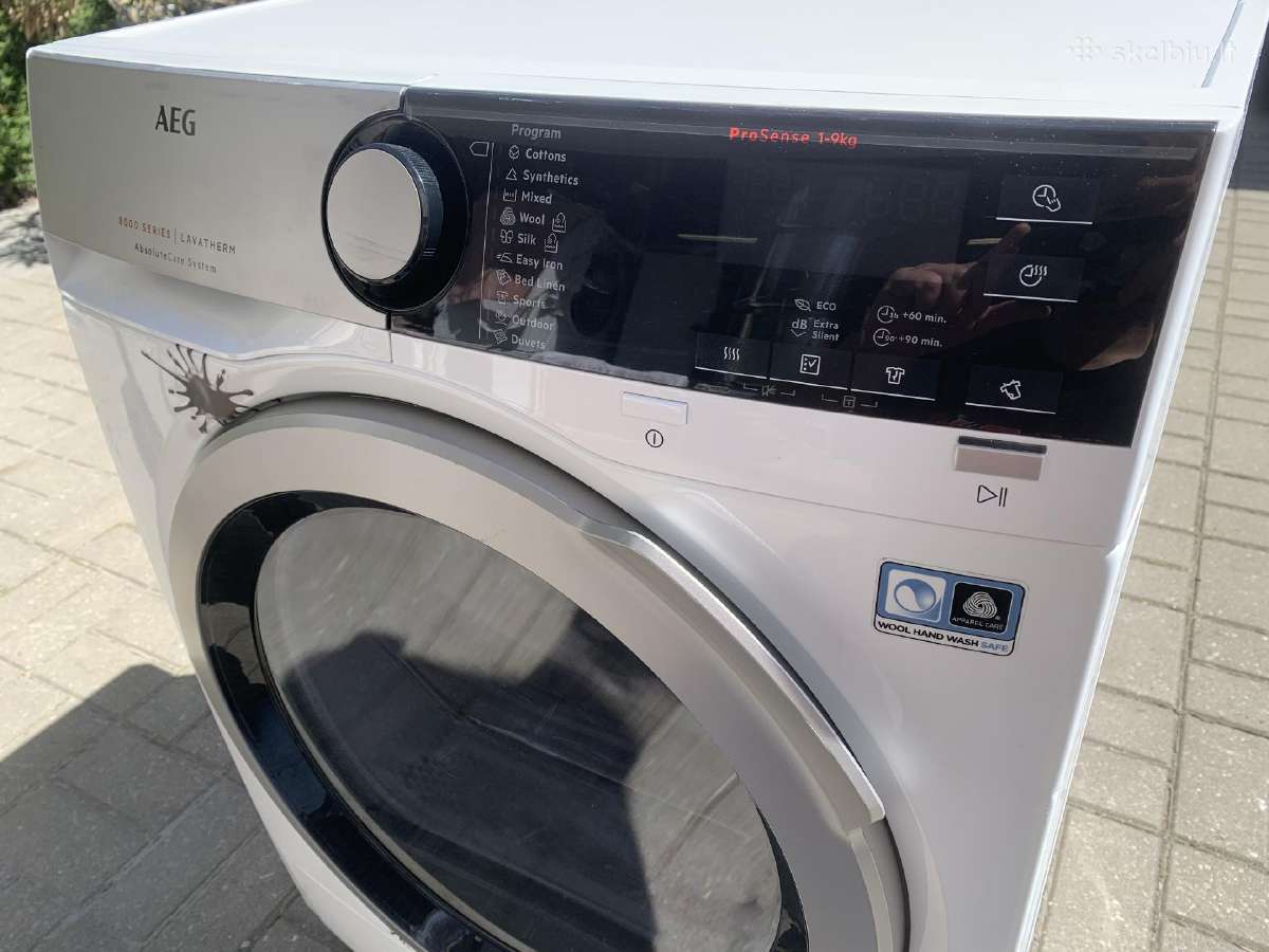 Aeg džiovyklė 9 kg.