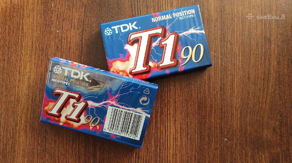 Tdk T1 neišpakuota kasetė