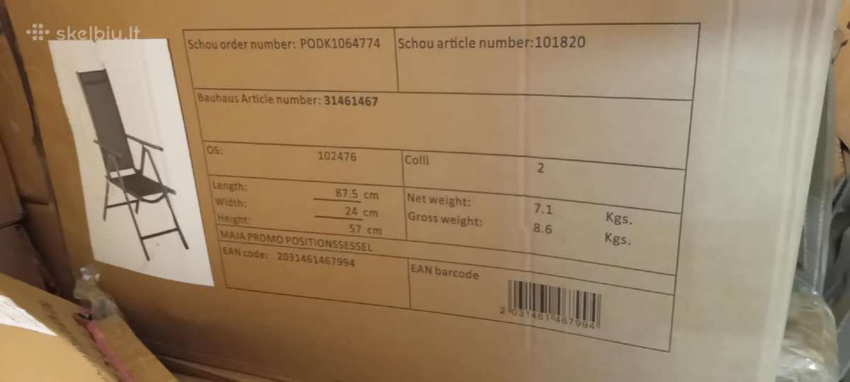 Sulankstomos aliuminės lauko kėdės - nuotraukos Nr. 4