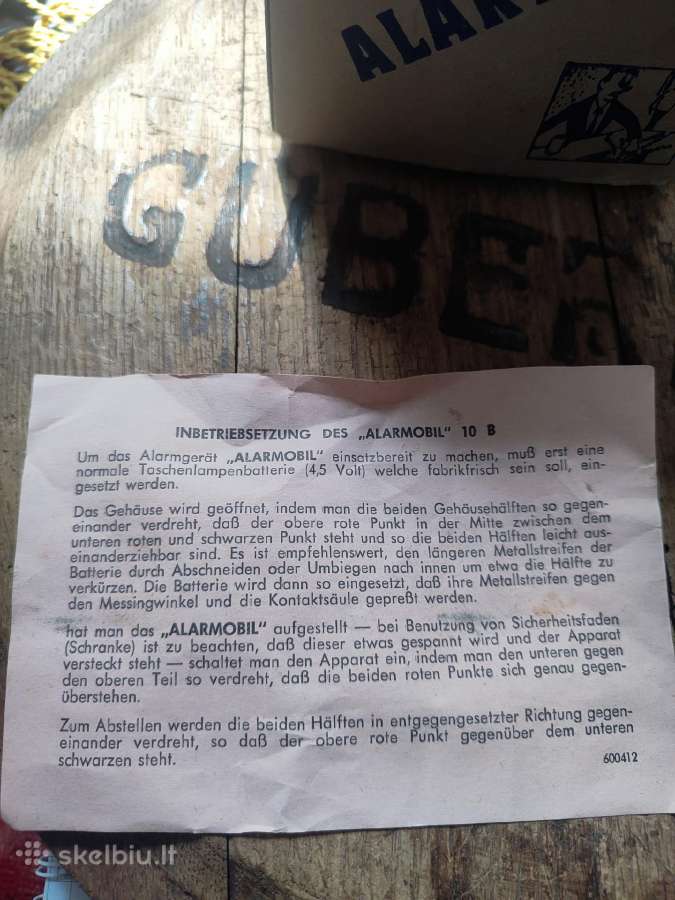Vintažinė signalizacija originalioje pakuoteje - nuotraukos Nr. 10